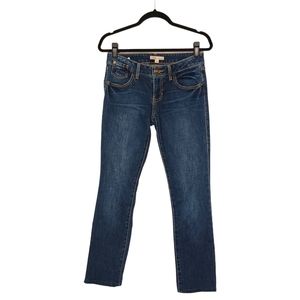 CABI JEANS Dark Medium Blue Straight Leg Jeans 2 (X-Small)